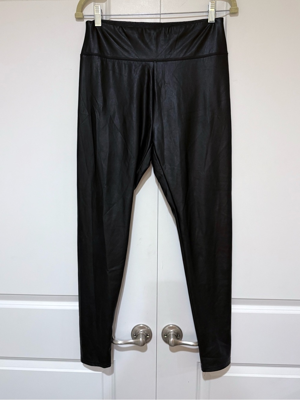 wild fable Black Faux Leather High-Waisted Leggings Leggings